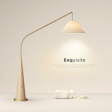 立燈/落地燈 落地燈北歐現代簡約原木藝術沙發背景墻釣魚燈新中式風民宿落地燈J-21公司貨