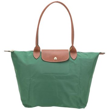 LONGCHAMP Le pliage 原創系列 長提把摺疊水餃包(L/英式綠)