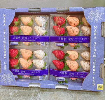 【帕查嬤嬤】????日本 奈良 稀有品種 三色草莓 小包裝 9玉｜日本草莓禮盒