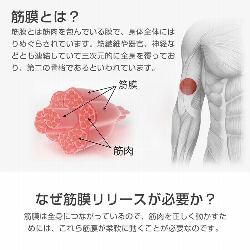 筋膜リリース ガン 電動 軽量 マッサージ器 健康グッズ 小型