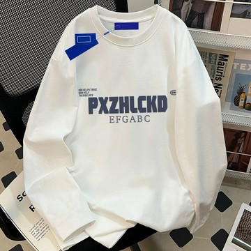 🔥臺灣出貨🔥尾單大牌剪標專櫃外貿100%不透字母白色長袖T恤男女衛衣