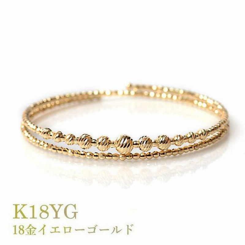 K18 アンクレット ミラーボール 18金 イエローゴールド K18 アンクレット ミラーボール 18金 イエローゴールド