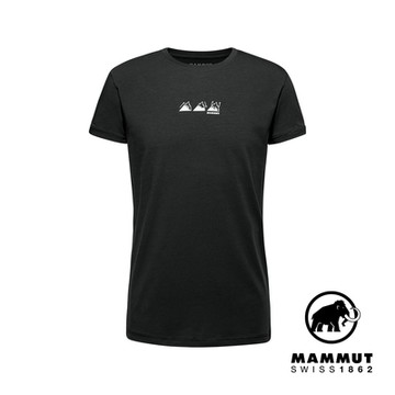 【Mammut長毛象】Mammut Seon T-Shirt Playground 機能有機棉短袖T恤 男款 黑色 #1017-06230