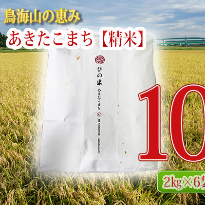 《定期便》12kg×9ヶ月 秋田県産 あきたこまち 精米 2kg×6袋 神宿る里の米「ひの米」（お米 小分け）