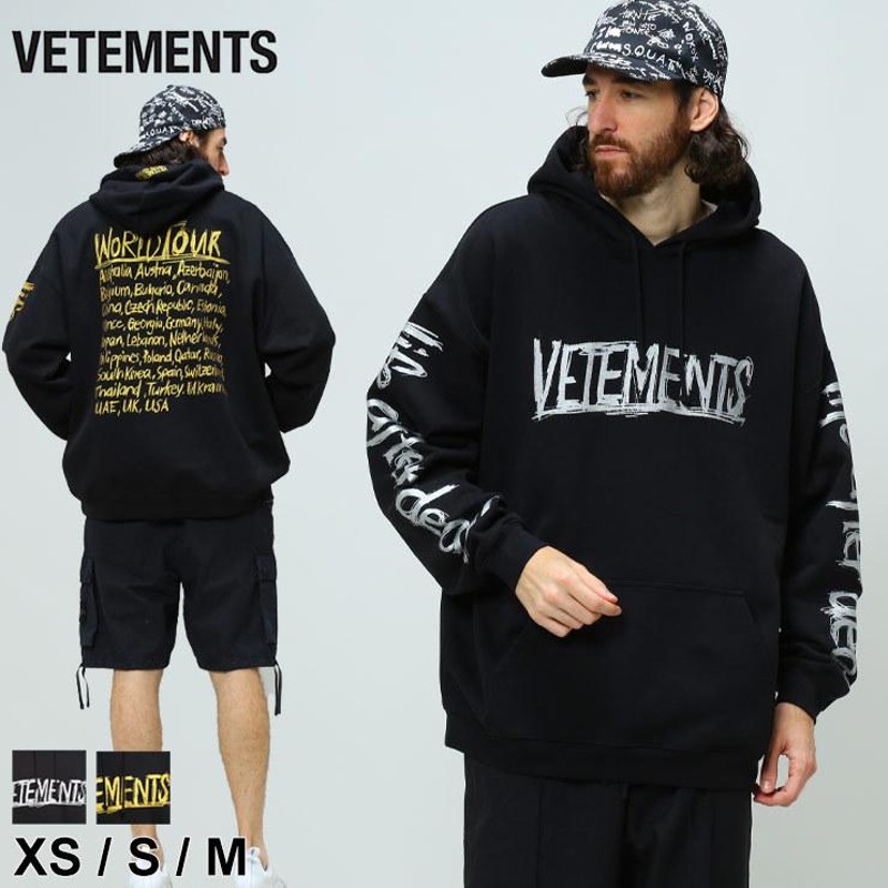 ヴェトモン パーカー メンズ VETEMENTS ブランド ロゴ プリント プル