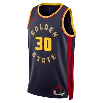 S.G Nike 球衣 2024-25 NBA Swingman FQ4342-422 藍黃紅 Curry 金洲勇士
