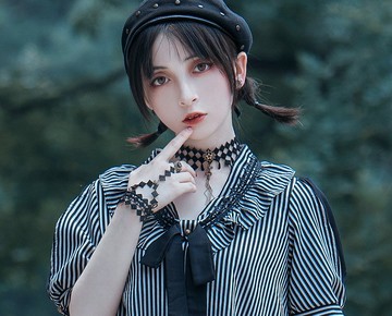 蒸汽朋克 Mr. Yi's Steamlan 黑色方格 蕾絲 指環 手鏈首飾