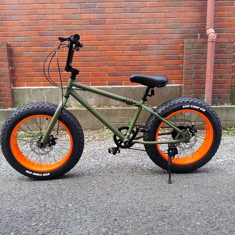 BRONX 20インチ FATBIKE アーミーグリーン x オレンジ 自転車 20BRONX-DD アーミーグリーン×オレンジリム ブロンクス