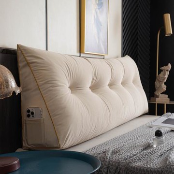 臻絨床頭靠墊床上靠背軟包沙發大靠背榻榻米床上護腰靠枕可拆洗