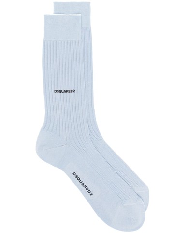 Dsquared2 - logo-print cotton socks - men - Cotton - 38-39 - Blue