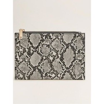 mango包包女2023新款簡約化妝包超薄款拉鏈皮夾宴會手拿包小女包