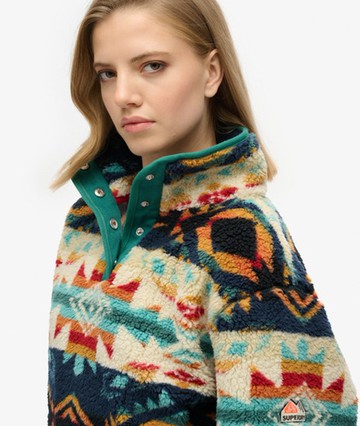 Superdry Women's Super Soft Printed Teddy Fleece Multiple Colours Size: 4