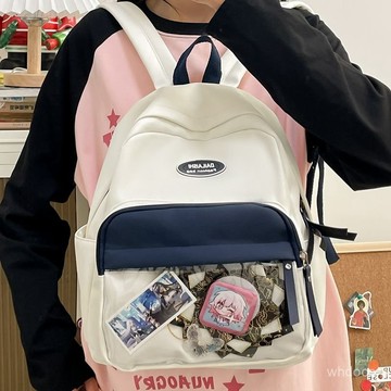 👜 卿選好物 👜百搭可愛雙肩包ins大容量日係少女透明背包吧唧痛包娃包學生書包