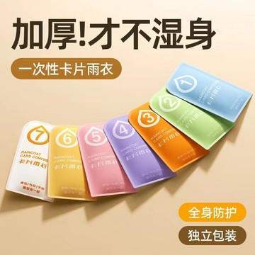一次性卡片雨衣 輕便雨衣 旅行必備 方便雨衣 便攜旅遊 拋棄式雨衣 一次性雨衣 獨立包裝雨衣