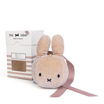 荷蘭BON TON TOYS Miffy米菲兔盒裝填充飾品-香檳粉 12CM