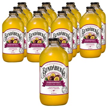 BUNDABERG 賓德寶 百香果風味氣泡飲 x 12瓶  375ml
