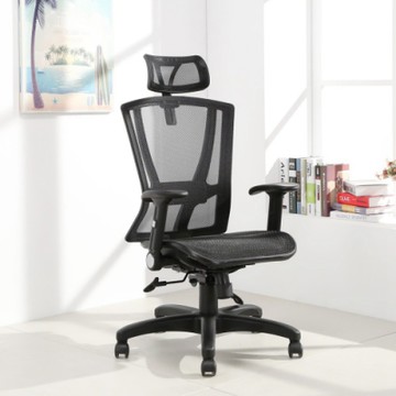 LOGIS邏爵家具 CITY-X頭枕背腰撐升降手全網椅 辦公椅 電腦椅