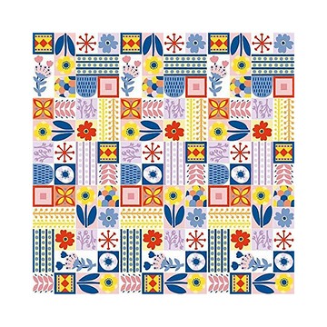 PICNIC&HOME by ASAHIKOYO 繽紛花朵4角釘定野餐墊組  彩色印花  180 x 180cm