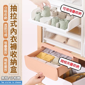 12.12可視抽拉衣物收納盒 收納夾 小物 衣櫥 收納盒 收納 衣物收拾 分類盒 夾層 間隔 層板