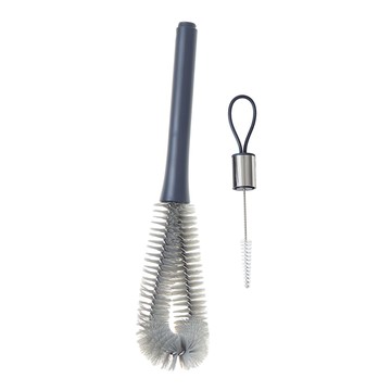 comet Home L型洗瓶刷 附細節刷 38 x 5cm  1支  深藍色