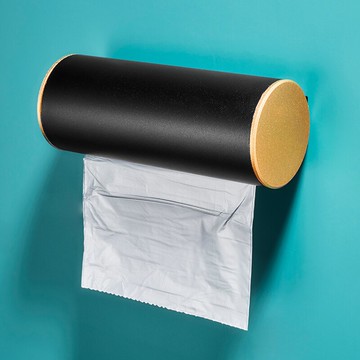 垃圾袋收納盒購物塑料袋收納神器廚房收納整理架無痕貼壁掛式家用