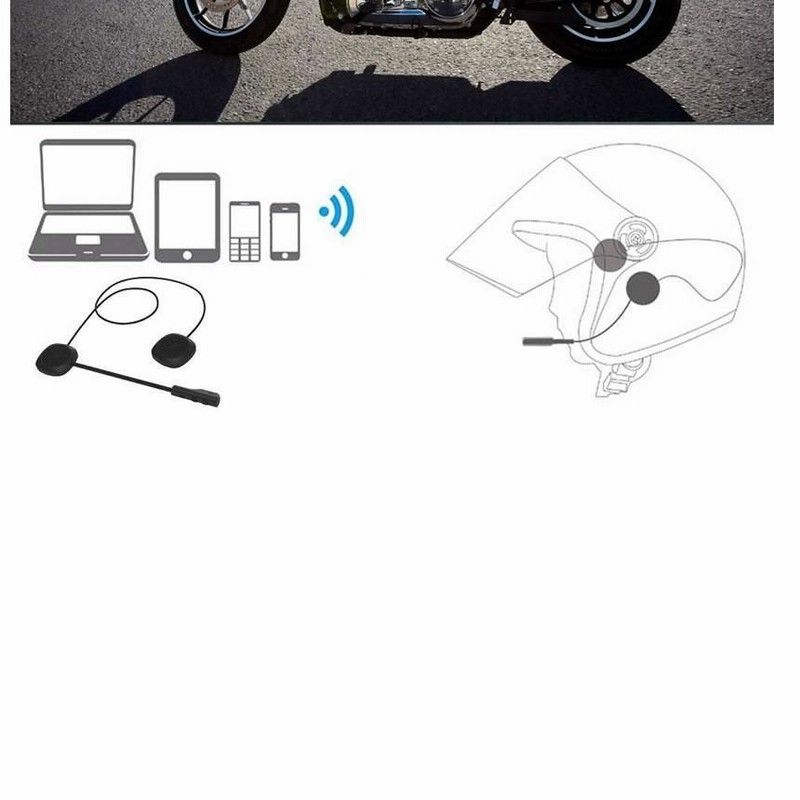 バイク用 Bluetooth 5 イヤホン マイク付き ヘルメット イヤホン