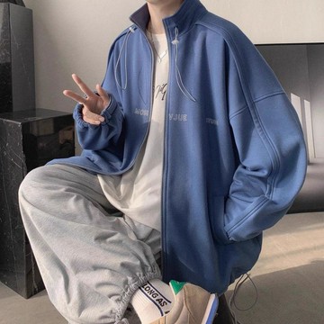 美式高街潮牌潮流夾克春秋款oversize衣服高級感痞帥外套男士春季