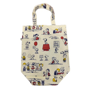 ROOTOTE 史努比手提袋  24 x 24 x 10.5cm  氣球淺黃色