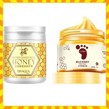 【歐萊雅形象店】正品牛奶蜂蜜足蠟150g 牛奶蜂蜜手蠟170g 手足部護理 足膜 去角質手蠟/足蠟