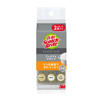 3M百利日系3層海綿菜瓜布-2入-極緻去漬