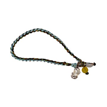 馥瑰馨盛 積極事業五色線手鍊，925銀，水晶珠子，手圍15-16.5CM  1條