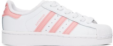adidas Kids 白色 Superstar II 儿童运动鞋