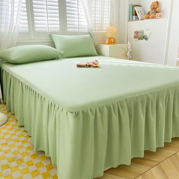 水洗棉床裙單件四季通用防滑床單三件套床墊保護套防塵床罩套1.8m