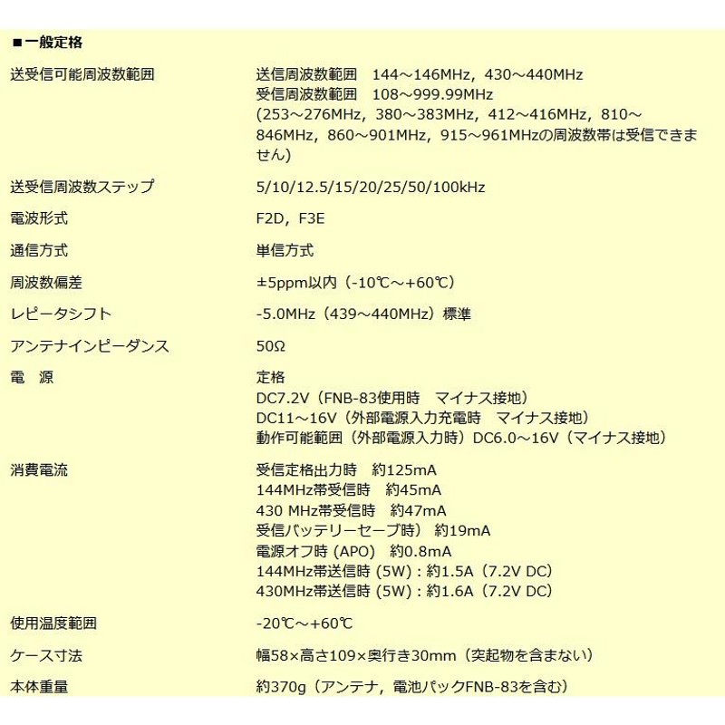 FT-60(FT60) & SRH779(第一電波工業、アンテナ) YAESU 八重洲無線