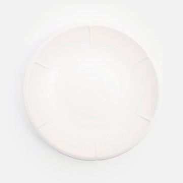 查莉陶瓷湯盤23cm 瓣紋白