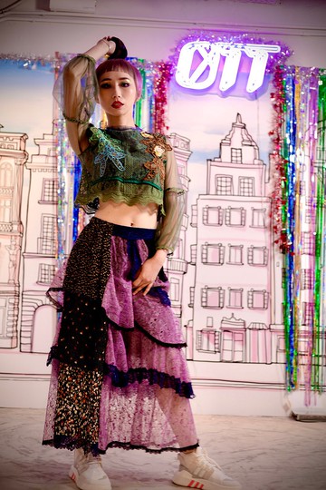 OTT獨一無二•Unique*紫色荷葉邊蛋糕裙Purple Ruffle Skirt*