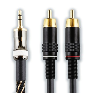 3.5mm 音頻線 3.5轉雙 RCA【川木】台灣現貨【W192】HIFI 雙蓮花 音訊線 電腦 2RCA
