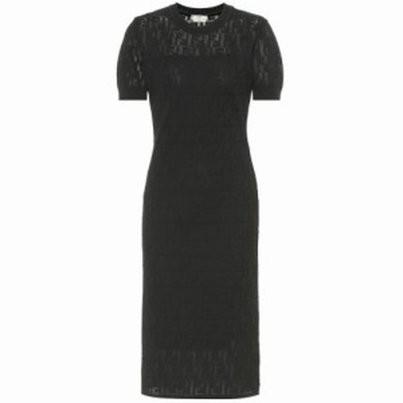 フェンディ Fendi レディース ワンピース ワンピース ドレス Cotton Blend Knit Midi Dress Black 通販 Lineポイント最大1 0 Get Lineショッピング