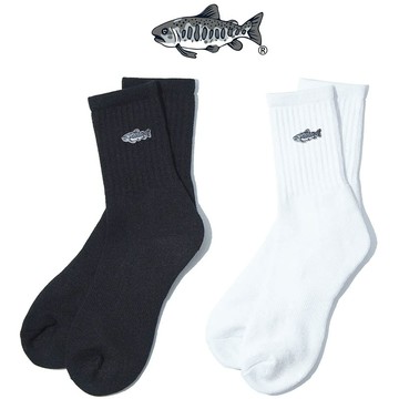 JKS AGILITY SC45-EL SALMON RIBBED SOCKS 小鮭魚刺繡 中筒襪 小腿襪 (二色)