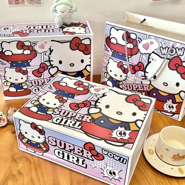 【臺灣-出貨】小紅書同款kitty磁吸禮品盒可愛高顏值少女心禮物包裝盒精美包裝DFC25