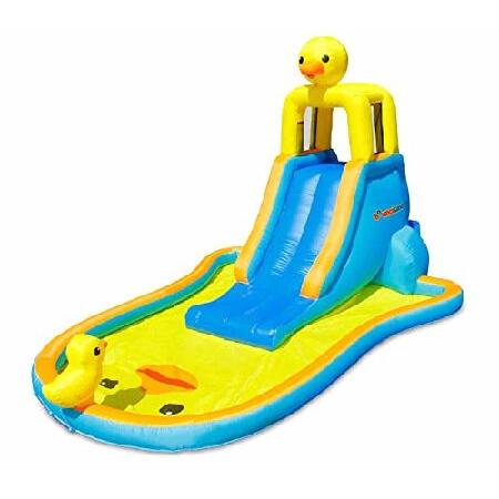 Bounceland Ducky Splash Water Slide with Pool, 16.2 ft L x 10 ft W x 8.6 ft H, UL Strong Blower Included, Splash Pool, Safe Climbing Wall, 7.38 ft Fun