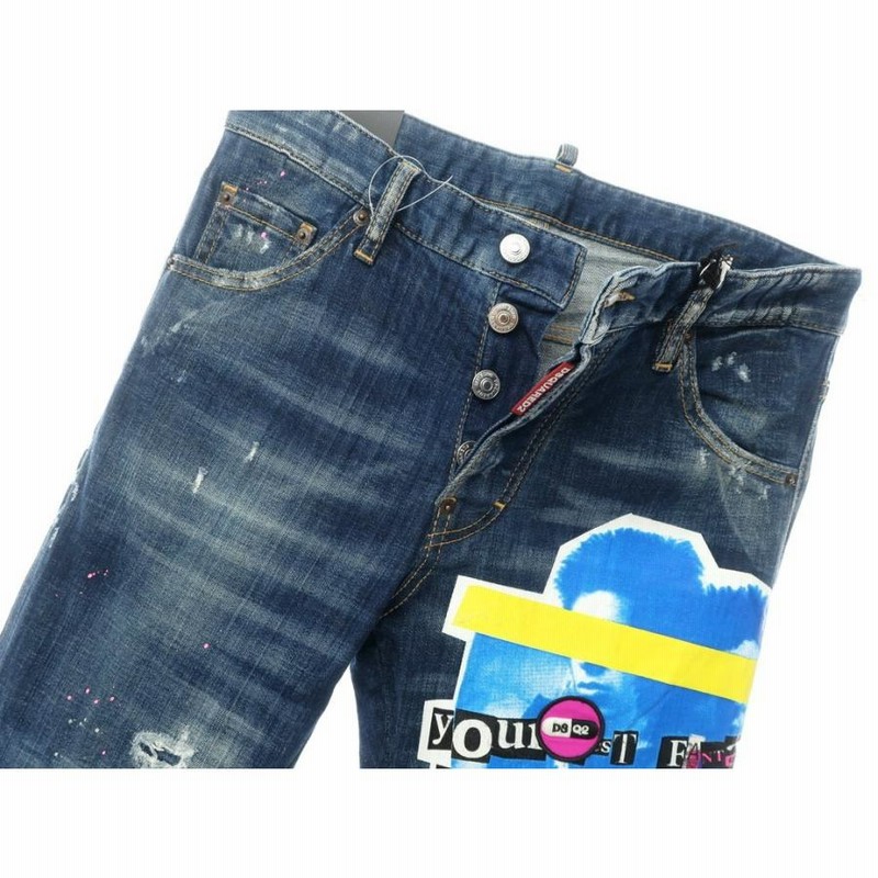 ディースクエアード DSQUARED2 COOL GUY JEAN ワッペン付 クラッシュ 