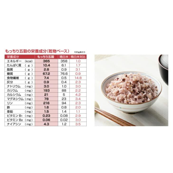 もっちり五穀 永倉精麦 400g もち性大麦 もちきび 黒米 アマランサス はと麦 食物繊維が摂れる 白米に混ぜて炊くだけ