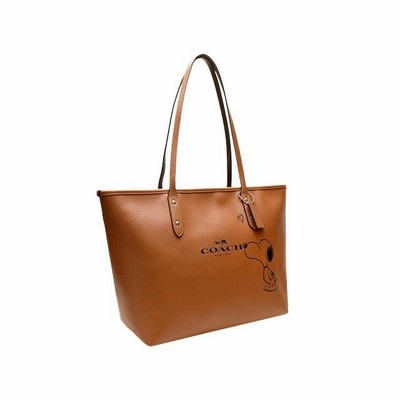 希少✨ 美品 COACH×スヌーピー トート F37273 黒 A4 レザー コラボ✨良品】コーチ トートバッグ スヌーピー レザー ブラック
