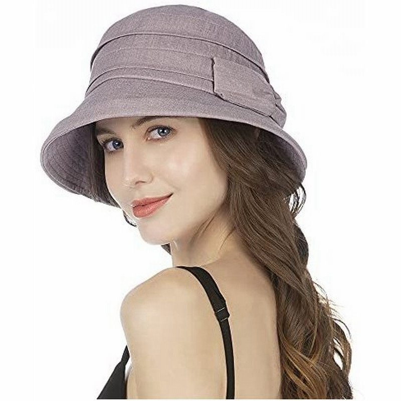 リボン 帽子 レディース春夏 おしゃれ 日よけ帽子 レディースuvカット紫外線対策自転車 飛ばない パープル 通販 Lineポイント最大get Lineショッピング