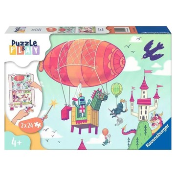 Ravensburger 維寶 拼圖 扮演游戲 4歲以上  皇家烤肉派對  48片  1盒