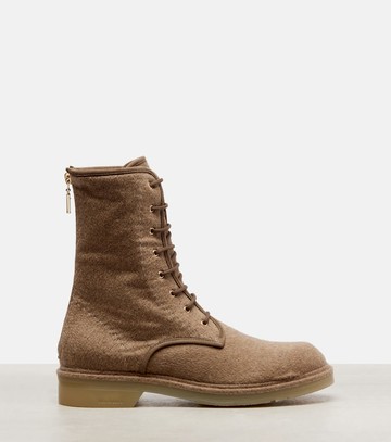 Max Mara Baker cashmere combat boots
