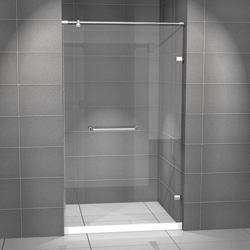 【itai 一太e衛浴】皇冠5100 不鏽鋼淋浴拉門 一字單開+固定面 無邊框 強化玻璃 淋浴門-外(內)開式 含基本安【領券滿額再折千11/30止】