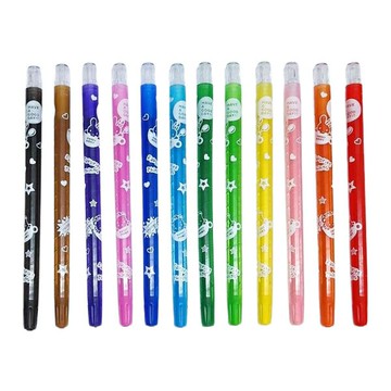 12色旋轉蠟筆 12色組合蠟筆 著色筆 彩繪蠟筆 不髒手蠟筆 學生畫畫文具 學生獎品 贈品禮品