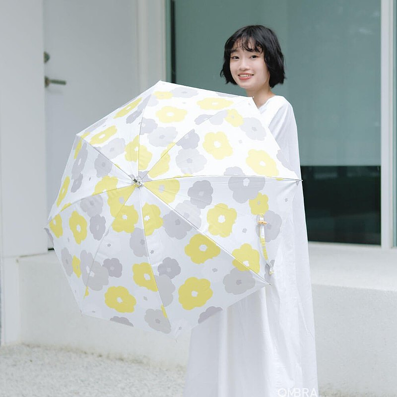 【河馬印本舖 / 晴雨兩用 長傘】防雨 防曬 抗UV 超潑水折疊傘